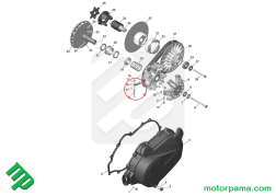 kit massette variatore Can-am 420248424 esploso ()